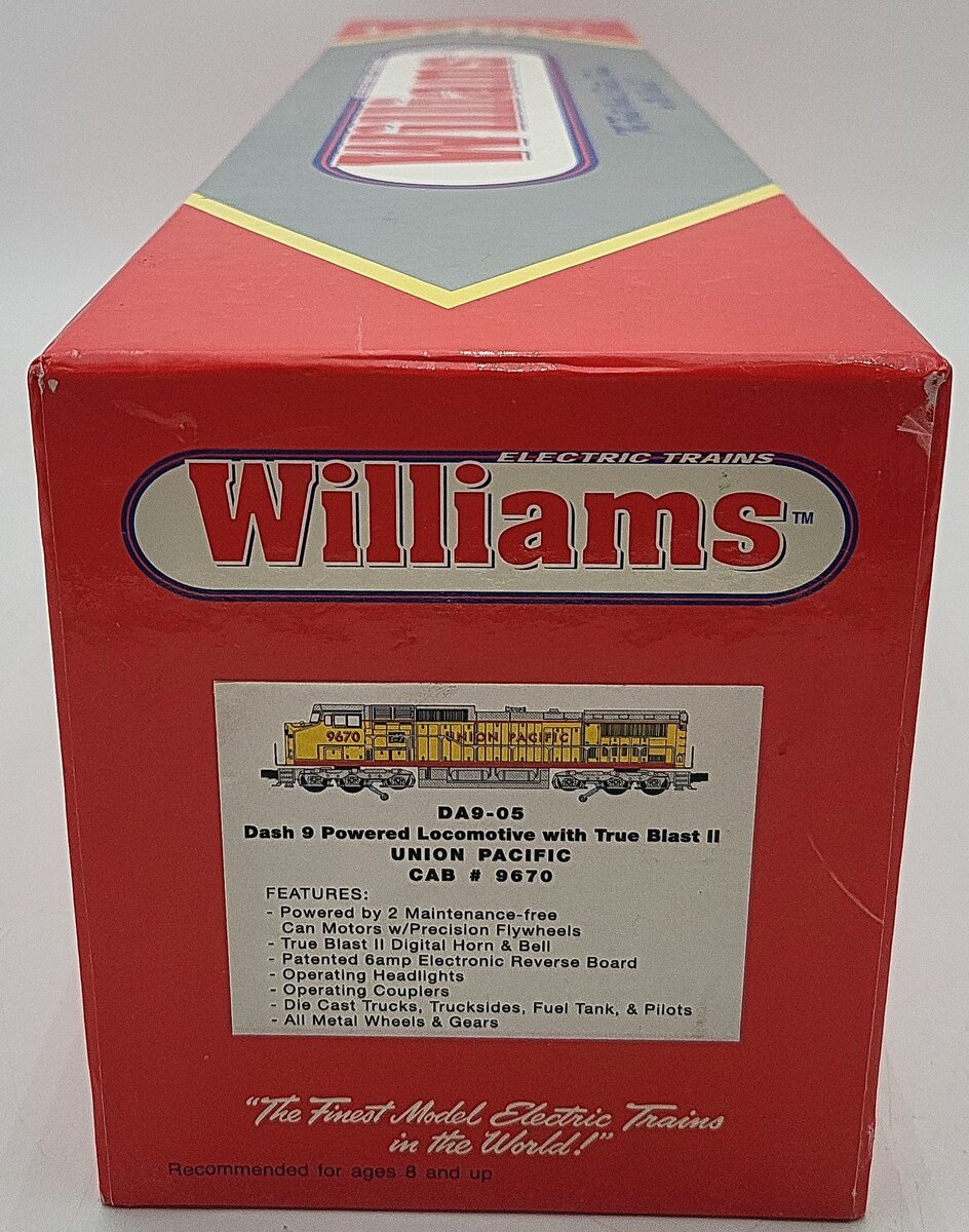 Williams DA9-05 O Gauge Union Pacific Dash 9 Powered Diesel Locomotive #9670 EX/Box