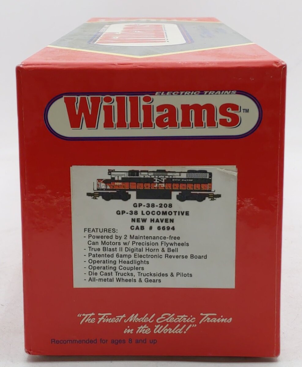 Williams GP38-208 O Gauge New Haven GP38 Diesel Locomotive #6694 EX/Box