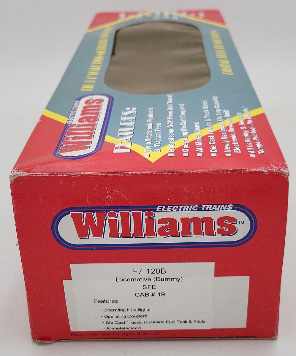 Williams F7-120B O Gauge Santa Fe Dummy B Unit Diesel Locomotive VG/Box