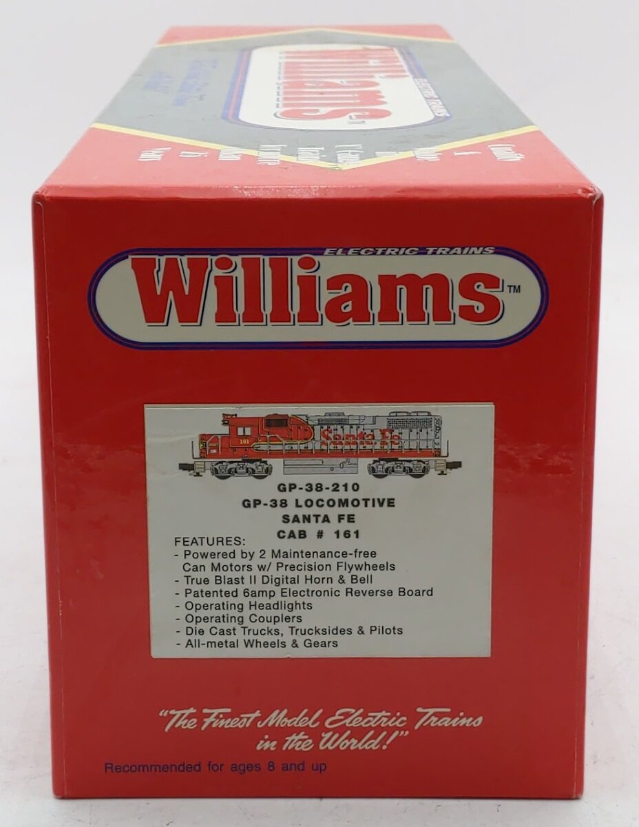 Williams GP38-210 O Gauge Santa Fe GP-38 Diesel Locomotive #161 EX/Box