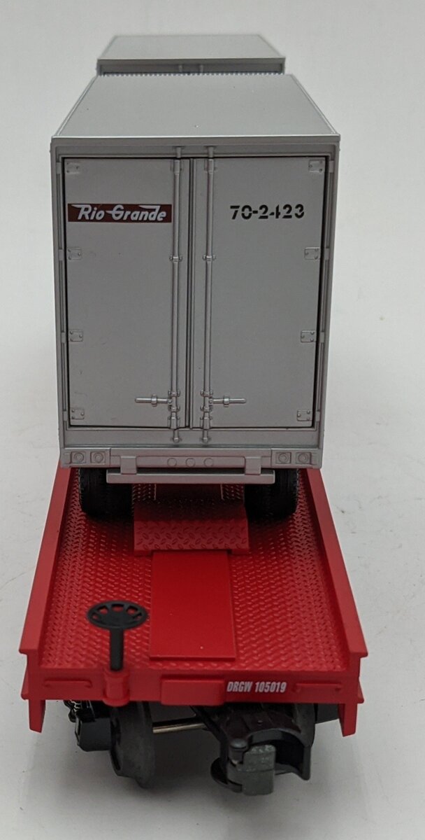 MTH 20-90037A Denver Rio Grande Flatcar w/Trailers #105019 LN/Box