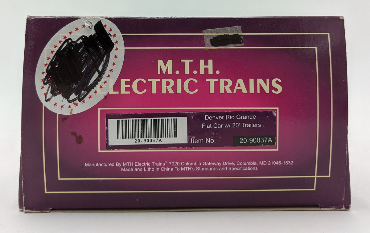 MTH 20-90037A Denver Rio Grande Flatcar w/Trailers #105019 LN/Box