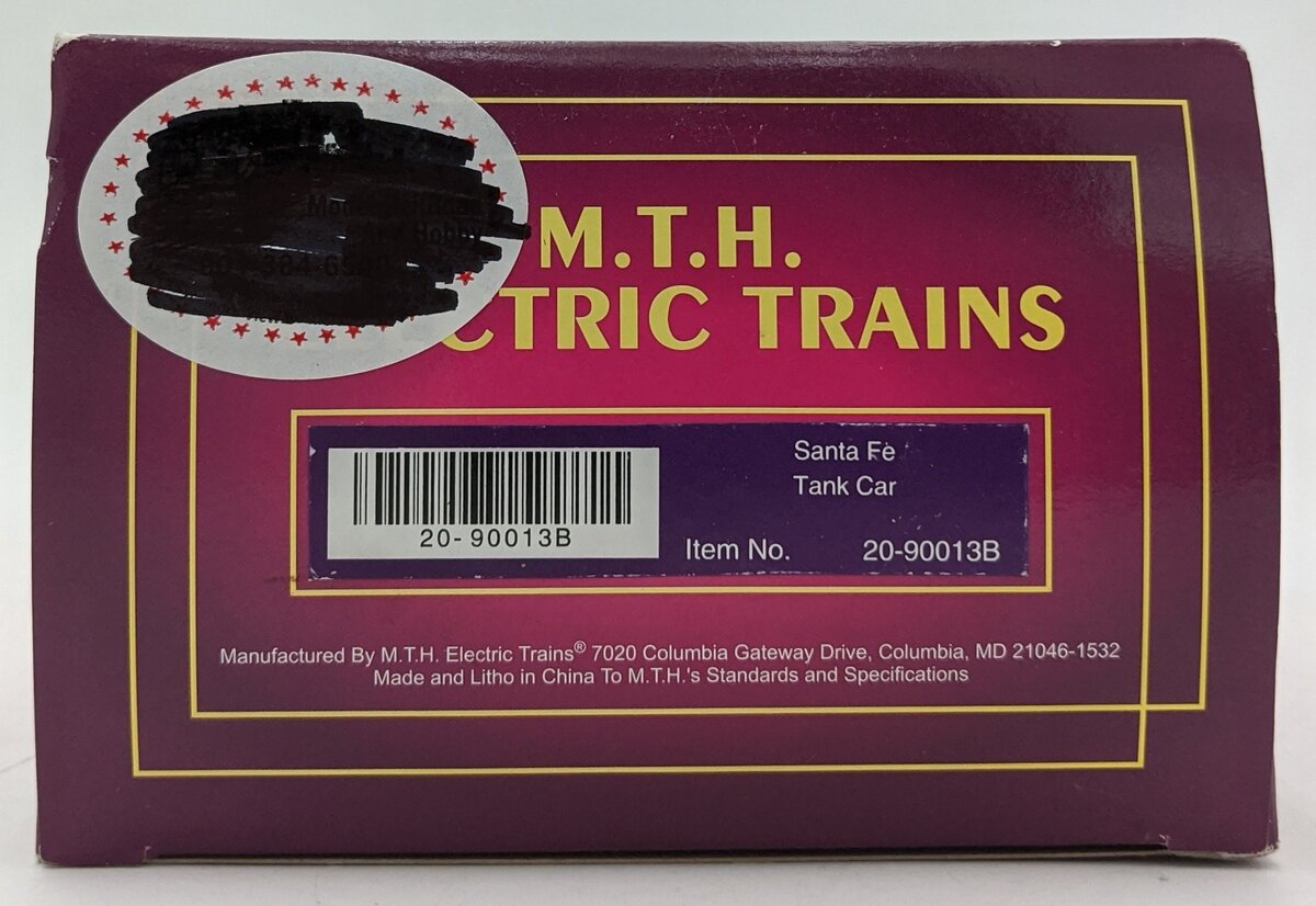 MTH 20-90013B O Santa Fe Tank Car #98501 LN/Box