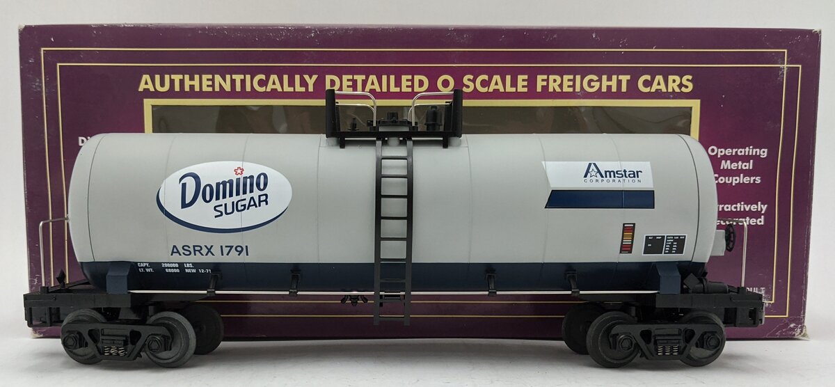 MTH 20-92012 O Gauge Domino Sugar Single Dome Tank Car #1791 LN/Box