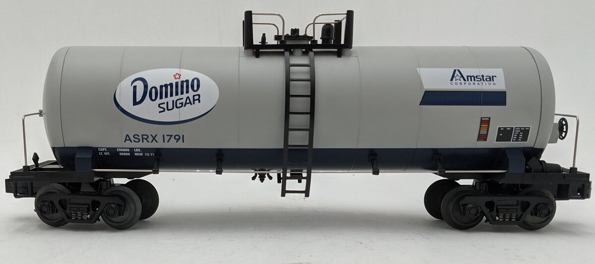 MTH 20-92012 O Gauge Domino Sugar Single Dome Tank Car #1791 LN/Box