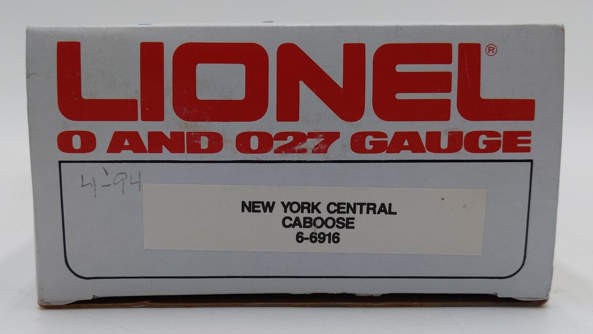 Lionel 6-6916 O Gauge New York Central Work Caboose EX/Box