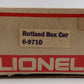 Lionel 6-9710 O Gauge Rutland Boxcar EX/Box