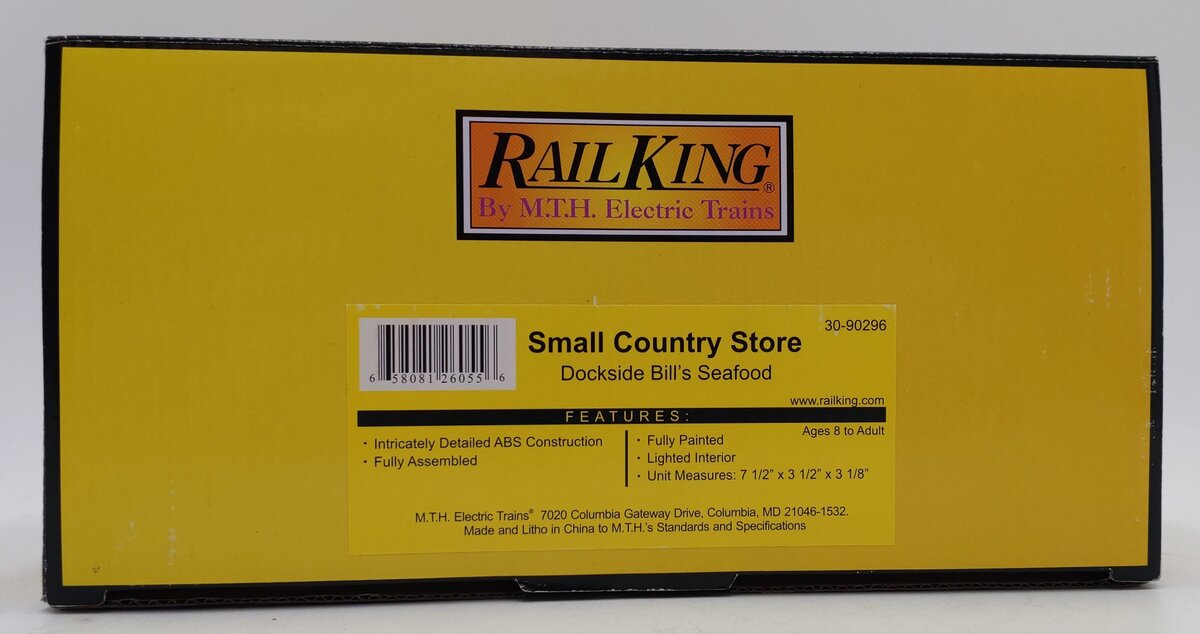 MTH 30-90296 O Gauge Dockside Bill’s Seafood Small Country Store EX/Box