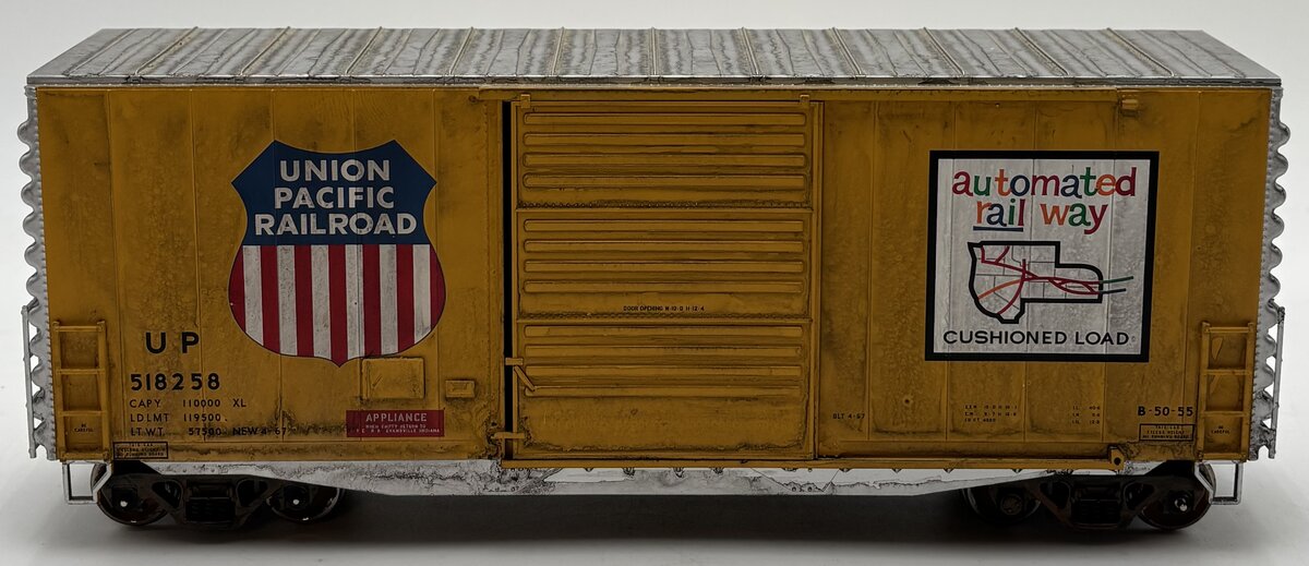 Atlas 804-4 O Scale 2-Rail Custom Weathered UP 40' Hi-Cube Boxcar #518258/Box