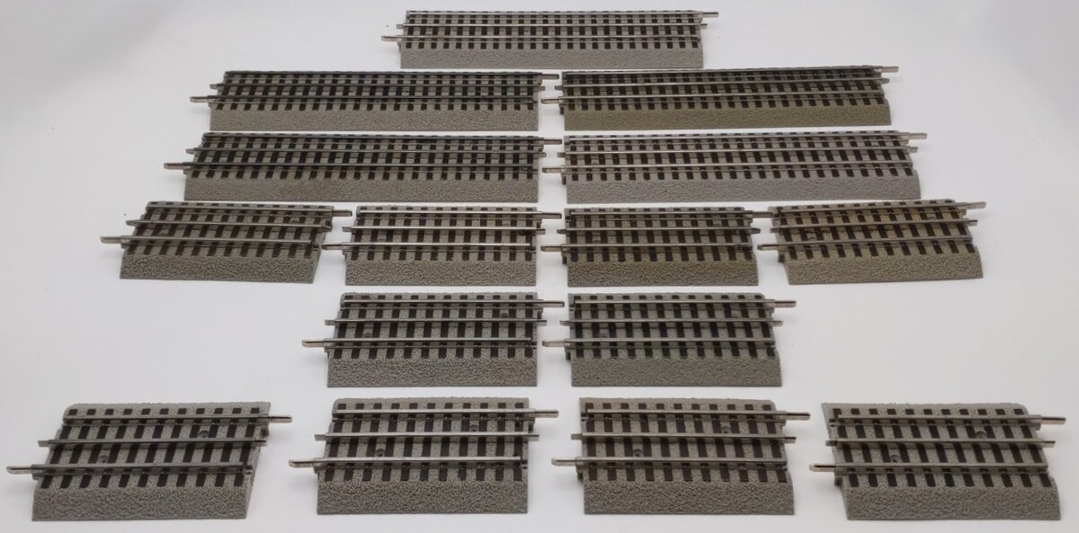 Lionel O Gauge Assorted Straight Fastrack Sections [15] VG