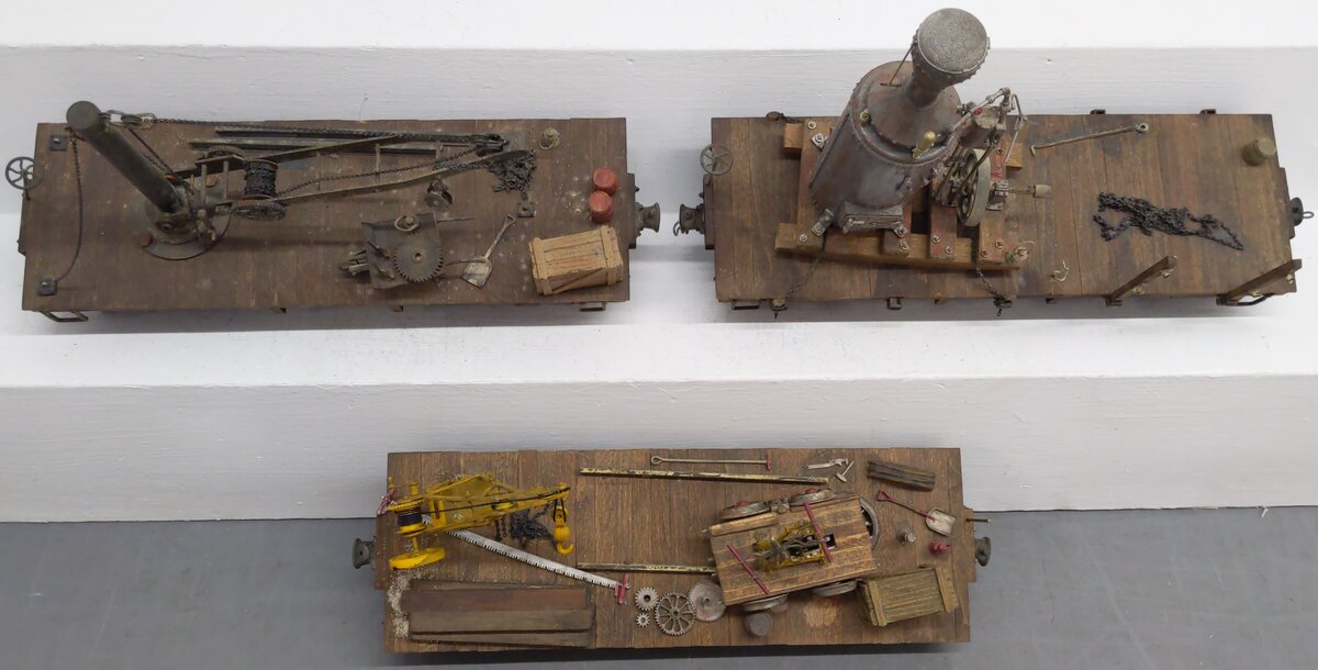 G Scale Assorted Custom Wooden Flatcars [3] EX