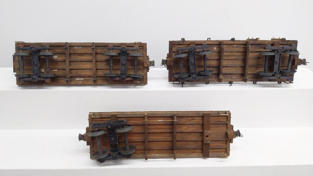 G Scale Assorted Custom Wooden Flatcars [3] EX
