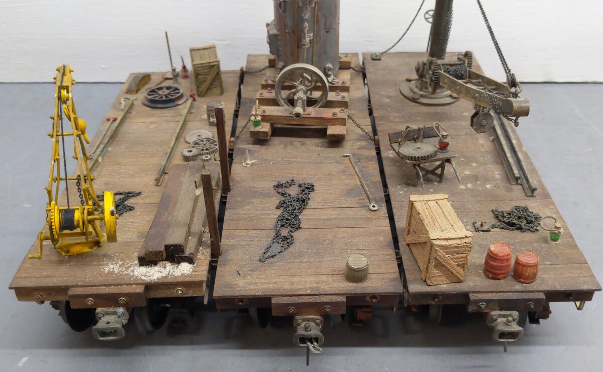 G Scale Assorted Custom Wooden Flatcars [3] EX