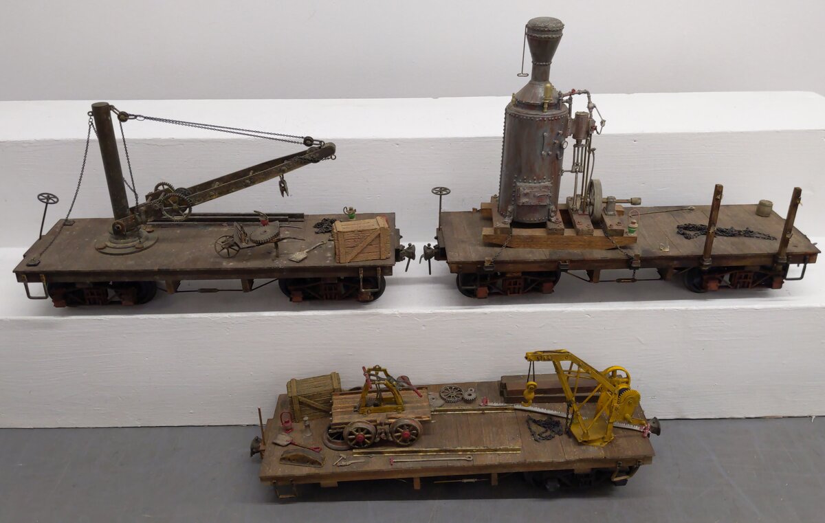 G Scale Assorted Custom Wooden Flatcars [3] EX
