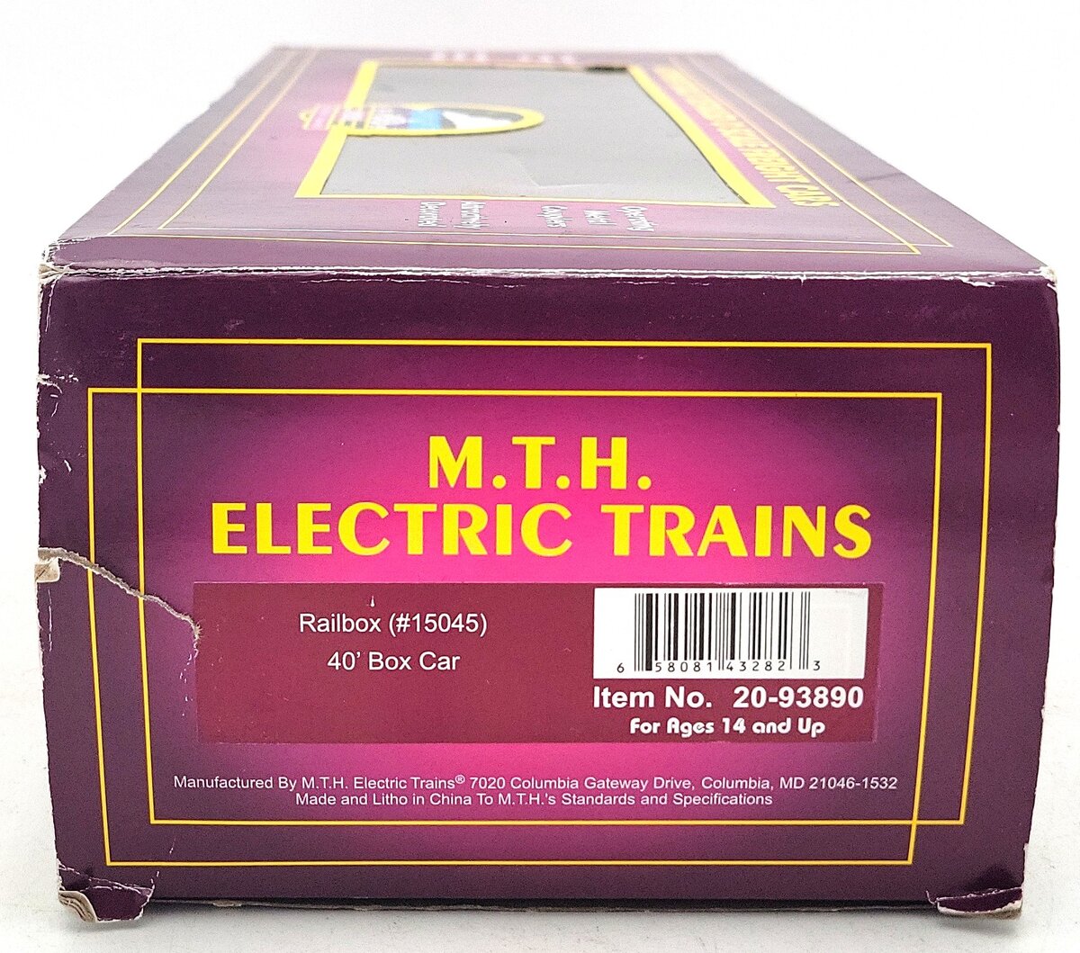 MTH 20-93890 O Railbox 40' Box Car #15045 LN/Box