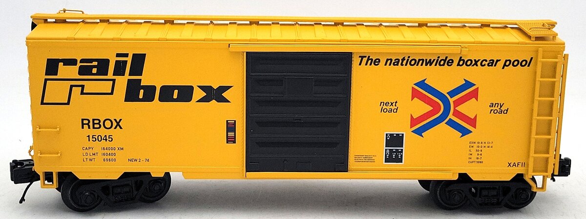MTH 20-93890 O Railbox 40' Box Car #15045 LN/Box
