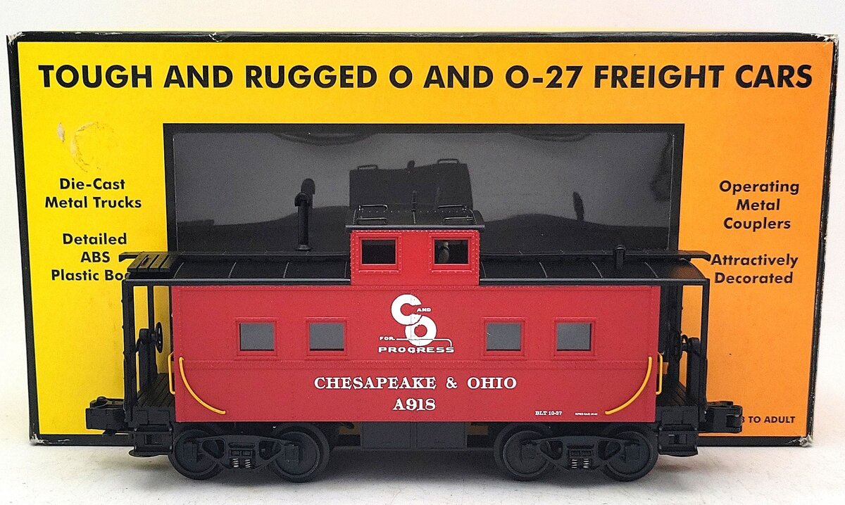 MTH 30-77033 O Gauge Chesapeake & Ohio Steel Caboose #A918 LN/Box
