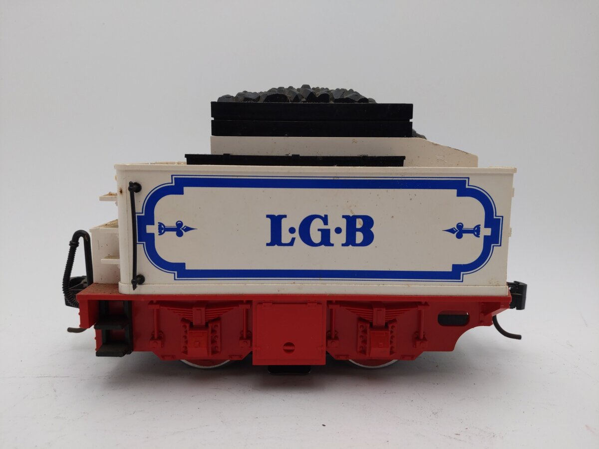 LGB 2217/6 G Scale Circus Twin Axle Motorized Coal Tender EX