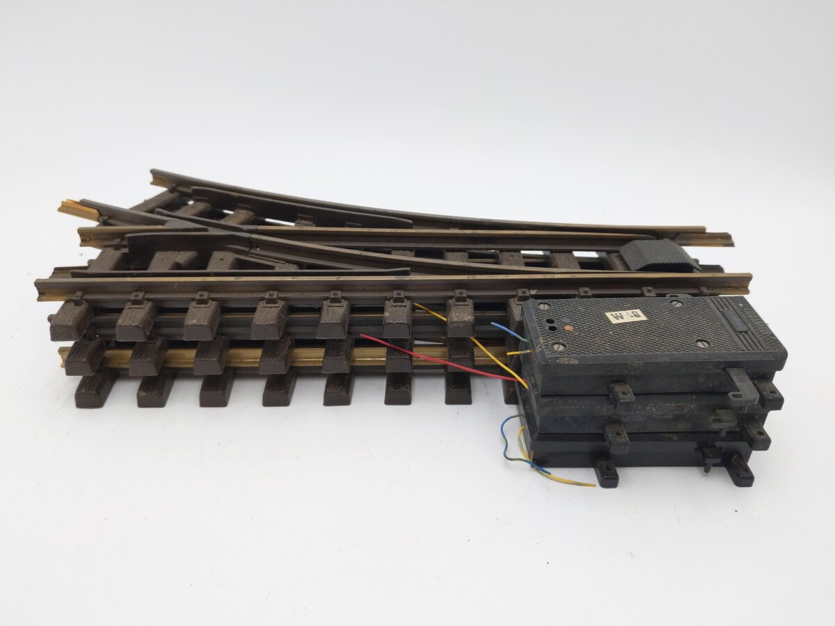 LGB 1215 G Scale Brass Left Hand Electric Switch/Turnout [3] EX