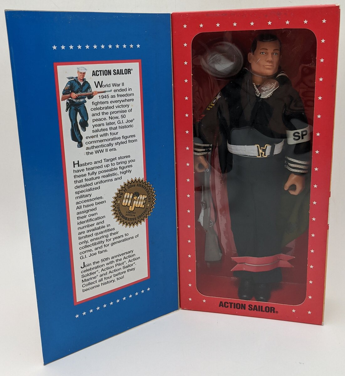 Hasbro GI Joe WWII 50th Anniversary Action Sailor 12" American Figure LN/Box