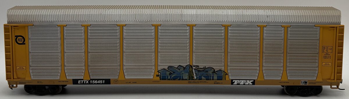 MTH 20-98615 O  Custom Weathered FEC Corrugated Auto Carrier #156451 (2-Rail)/Box