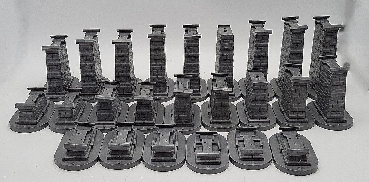 MTH 40-1135 O RealTrax Graduated Trestle System (Pack of 24) EX