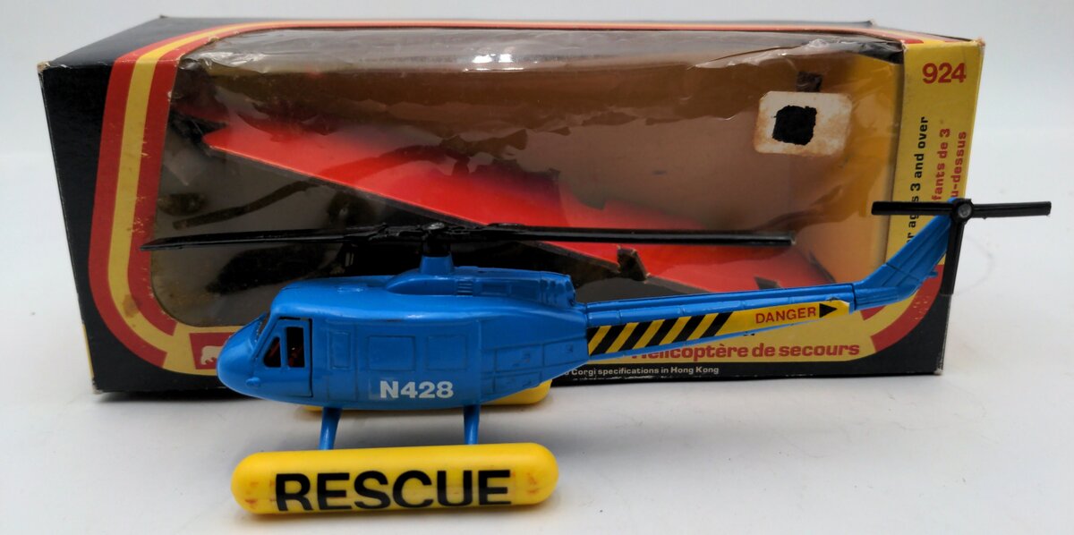 Corgi 924 Bell 205 Rescue Helicopter #N428 VG/Box