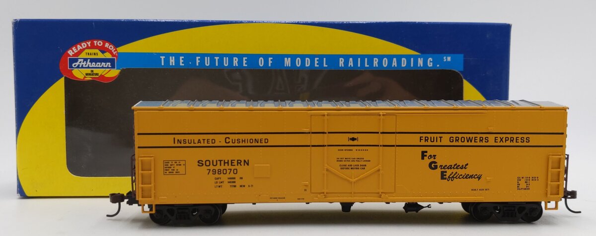 Athearn 91253 HO Scale Fruit Growers Express/Southern 50' Boxcar #798070 LN/Box