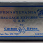 Custom NJ Brass PS-702 HO Scale Brass Pennsylvania Baggage Express Car VG/Box