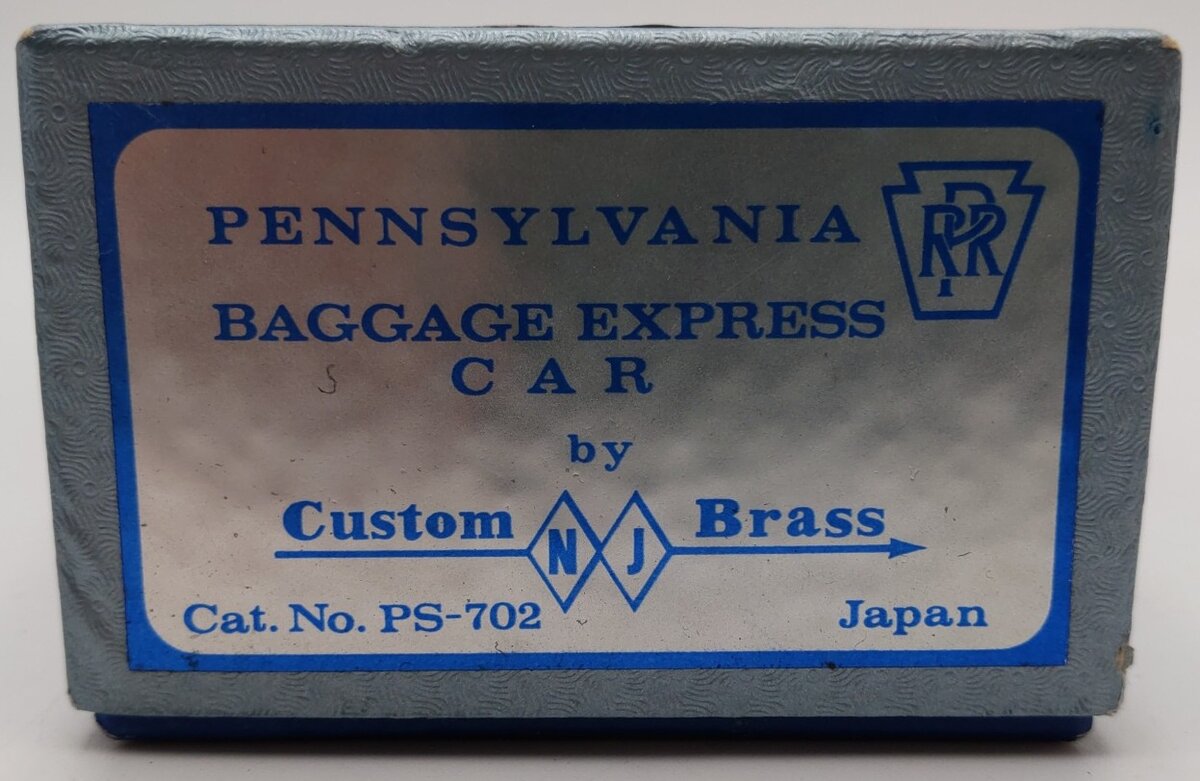 Custom NJ Brass PS-702 HO Scale Brass Pennsylvania Baggage Express Car VG/Box