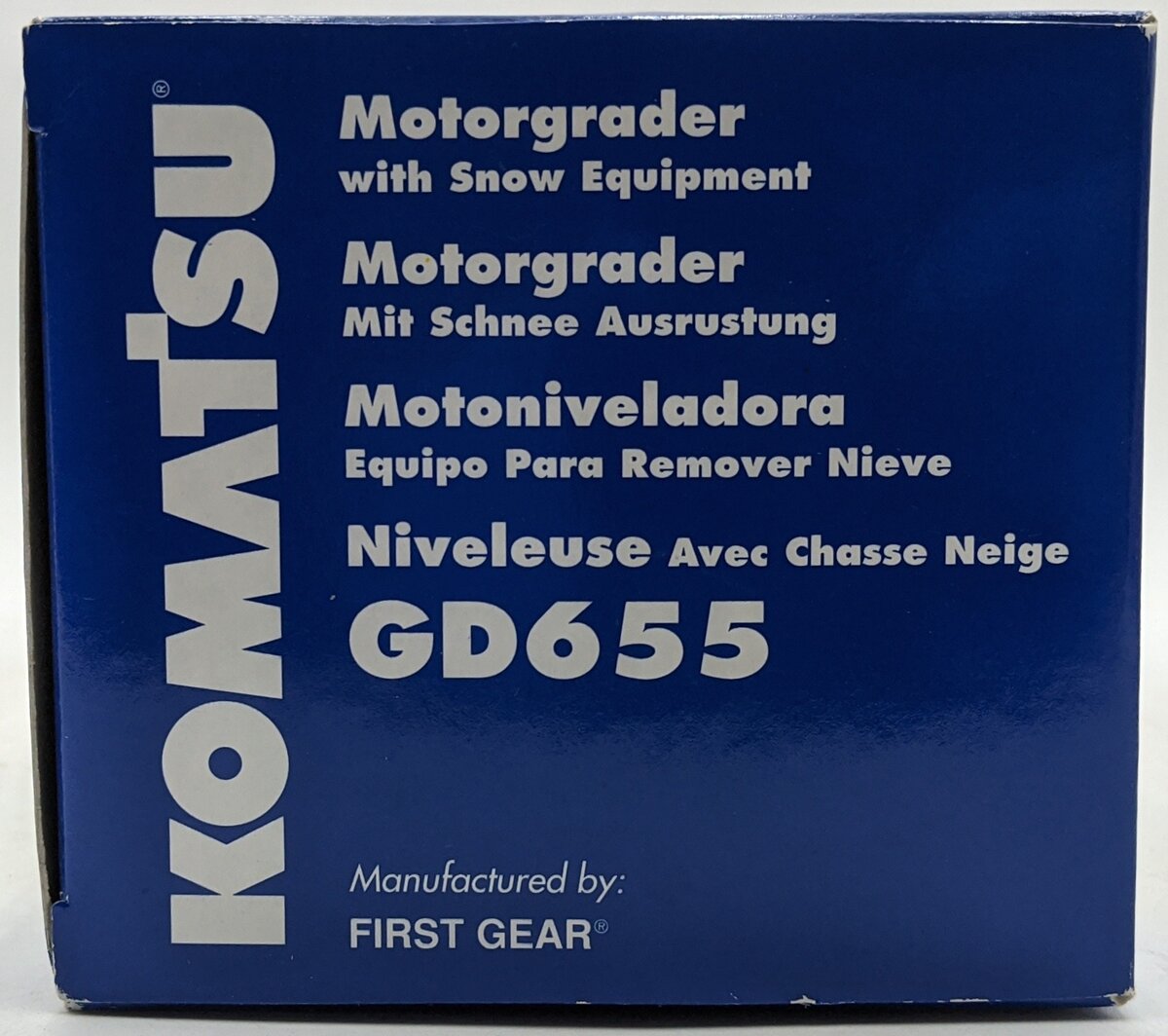 First Gear 59-3085 1:50 Diecast Komatsu GD655 Motorgrader with Snow Plow LN/Box