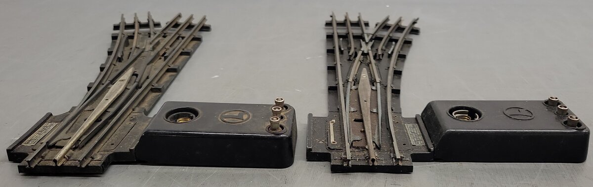 Lionel 731 Vintage O Prewar O72 T-Rail Remote Switch Pair VG