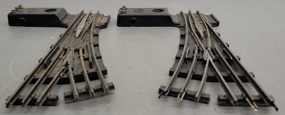 Lionel 731 Vintage O Prewar O72 T-Rail Remote Switch Pair VG