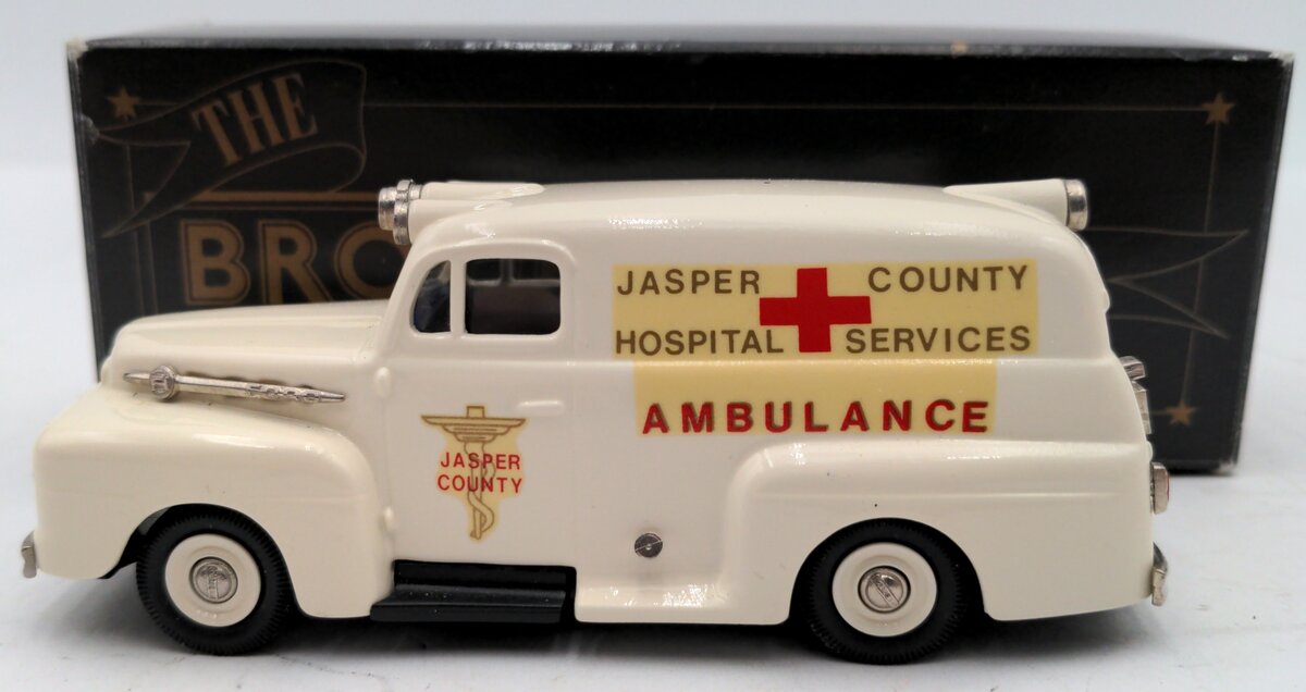 Brooklin Models BRK42 1:43 Jasper County Ford F1 Ambulance EX/Box