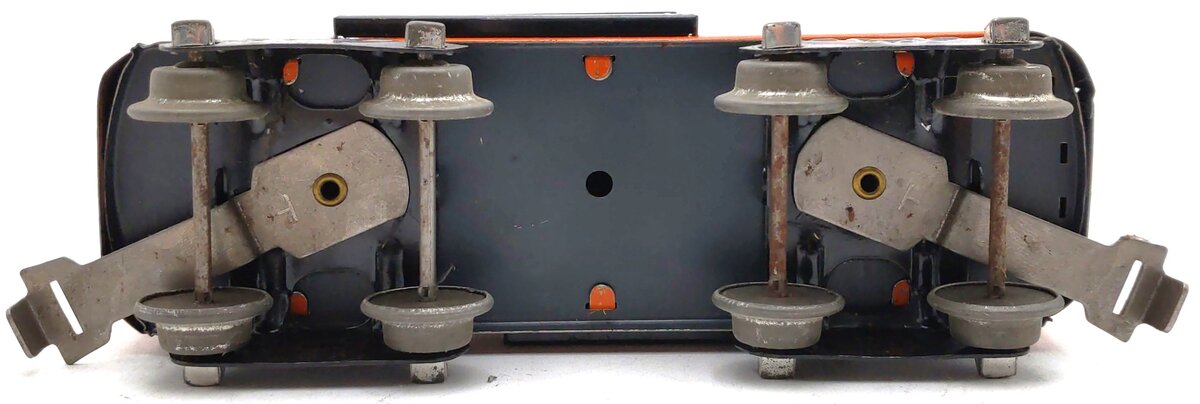 Marx Vintage O Scale Tinplate Orange Boxcar #46010 - RARE VG