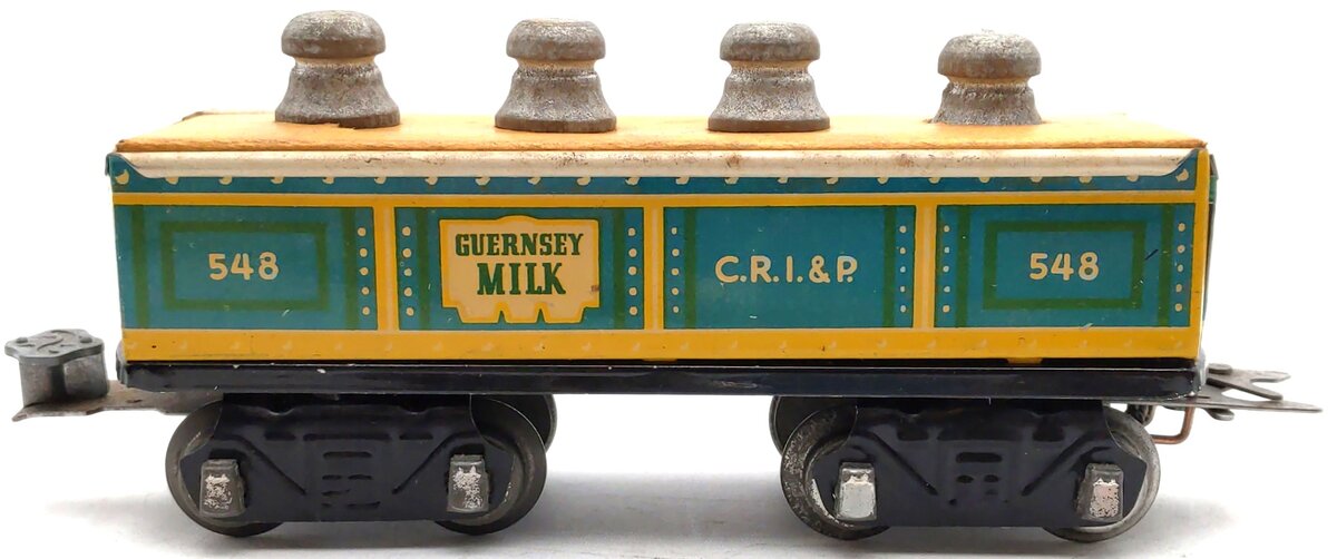 Marx 548 Vintage O C.R.I.&P. Lithographed Tinplate Gondola VG