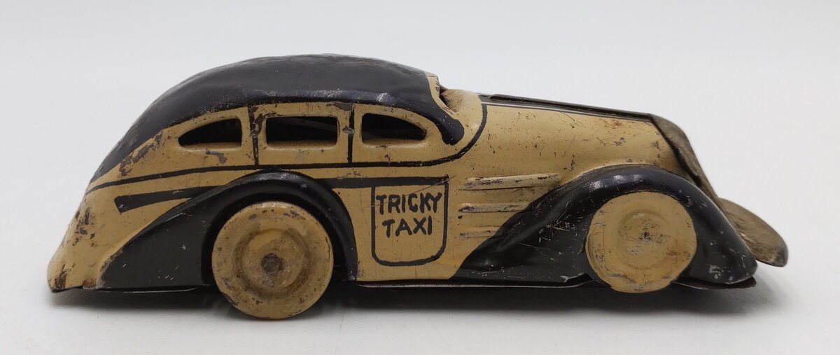 Marx 1935 Tricky Taxi Windup Up Car w/Key VG