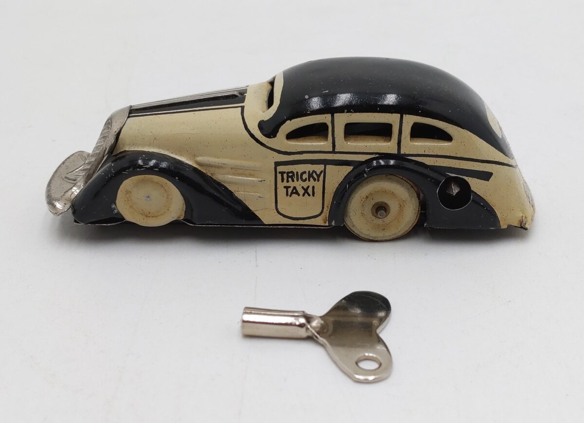 Marx 1935 Tricky Taxi Windup Up Car w/Key VG