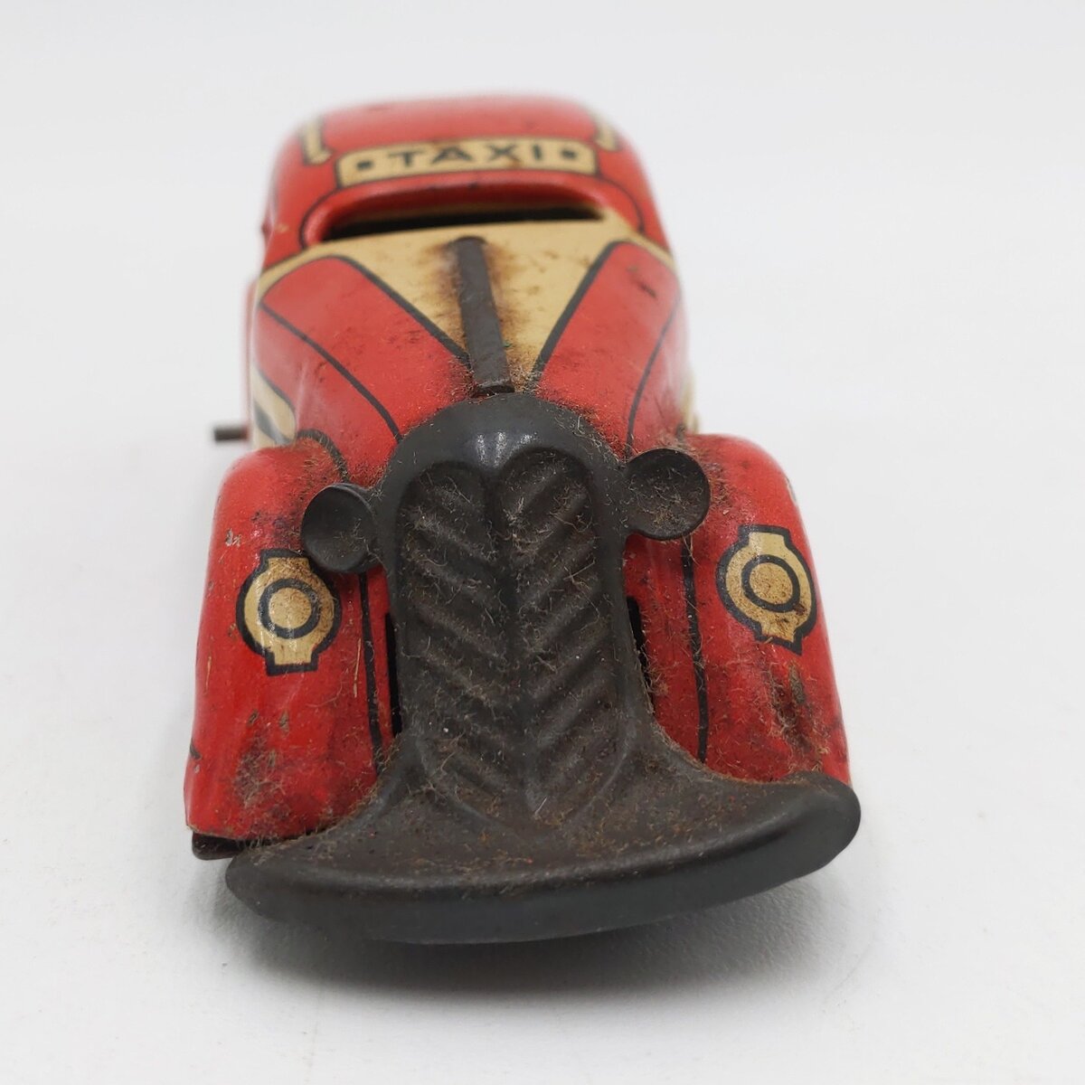 Marx 1930'S Red Tricky Taxi Windup Up Car w/o Key VG