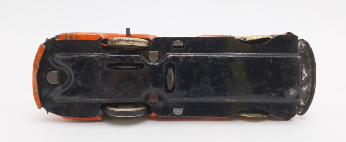 Marx 1930 Orange Tricky Taxi Windup Up Car w/o Key VG