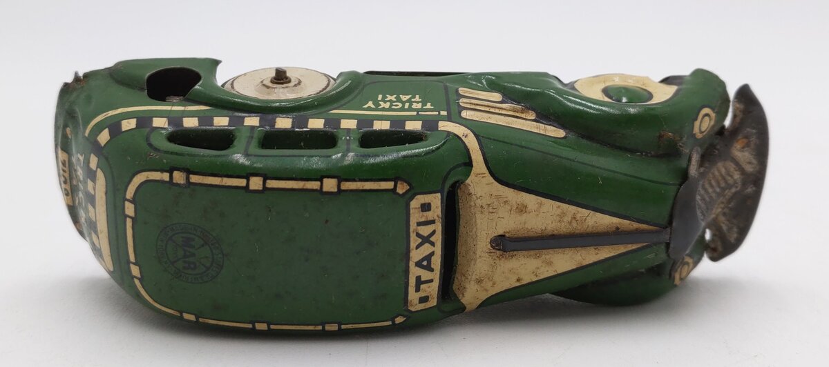 Marx 1930 Green Tricky Taxi Windup Up Car w/o Key VG
