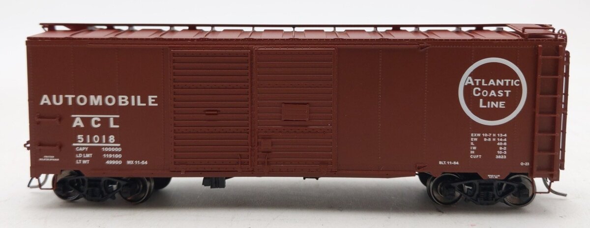 Red Caboose RR-38577-01 HO Scale Atlantic Coast Line Double Door Boxcar #51018 LN/Box