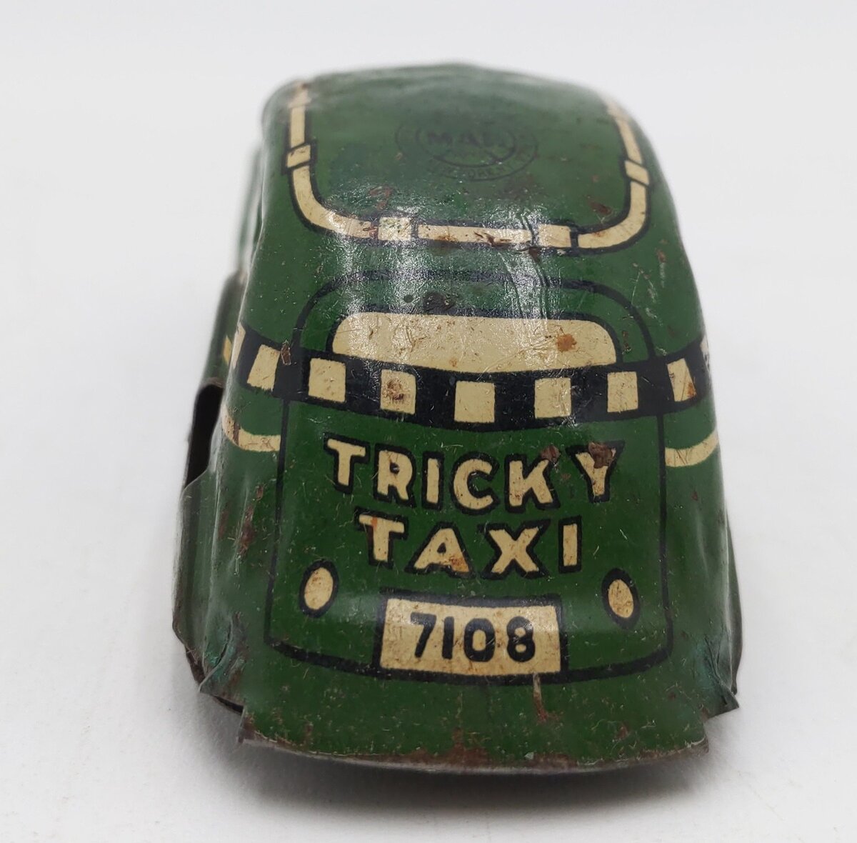 Marx 1930 Green Tricky Taxi Windup Up Car w/o Key VG