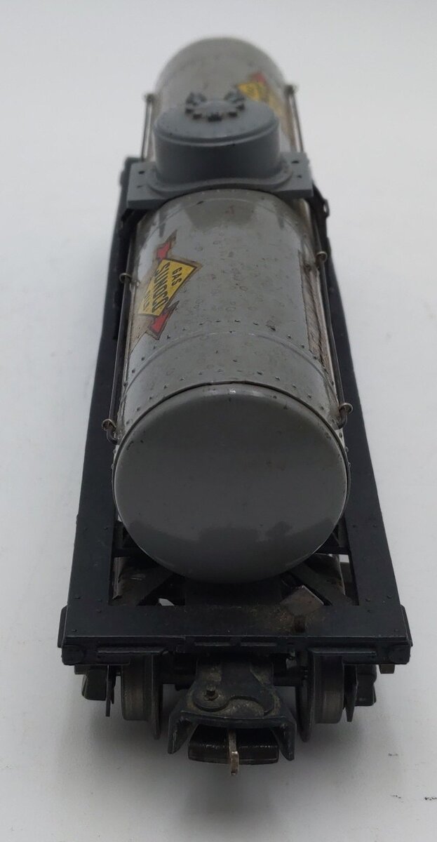 Lionel 2755 Vintage O Sunoco Metal Single Dome Tank Car - Tinplate Grey VG
