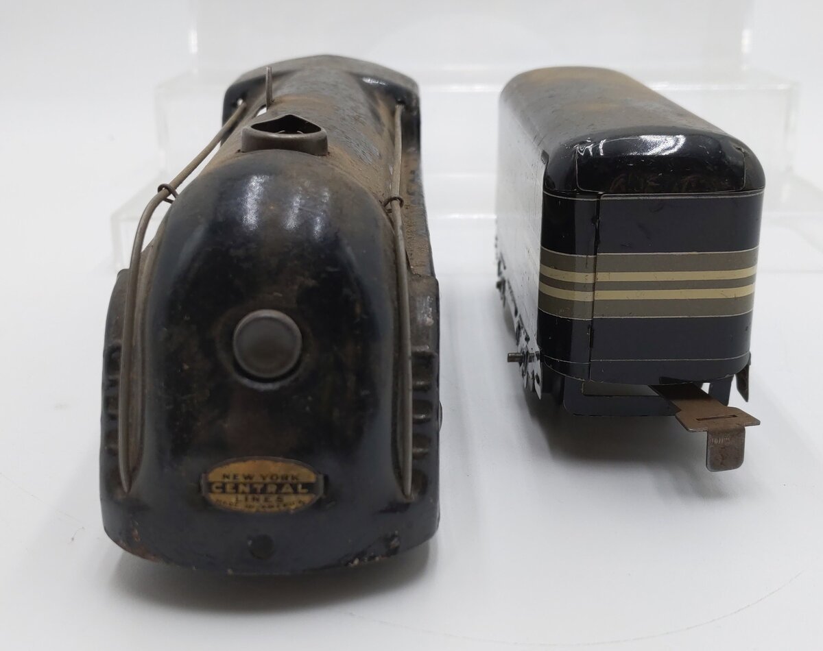 Marx O Prewar NYC 'The Mercury' Wind Up Tin Plate Steam Locomotive And Tender VG