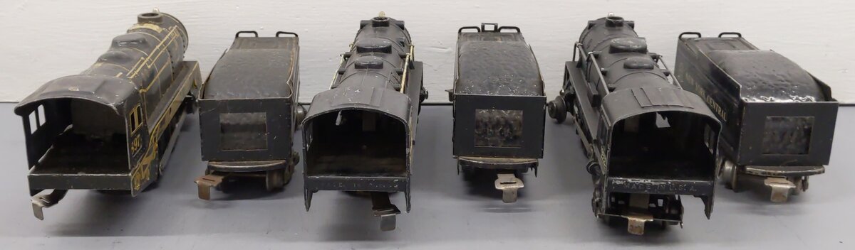 Marx O Prewar Custom NYC Wind Up/Steam Locomotives And Tenders #897,999,999 [6]