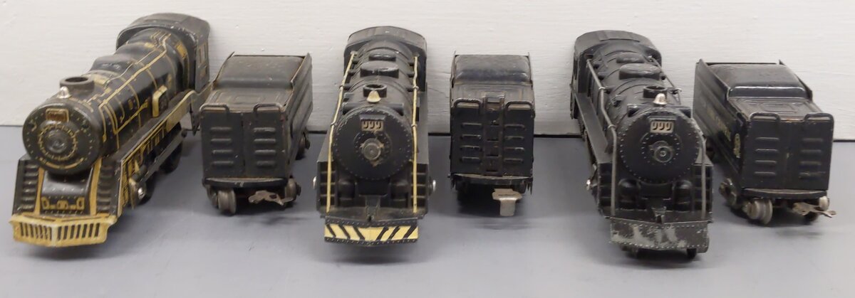 Marx O Prewar Custom NYC Wind Up/Steam Locomotives And Tenders #897,999,999 [6]