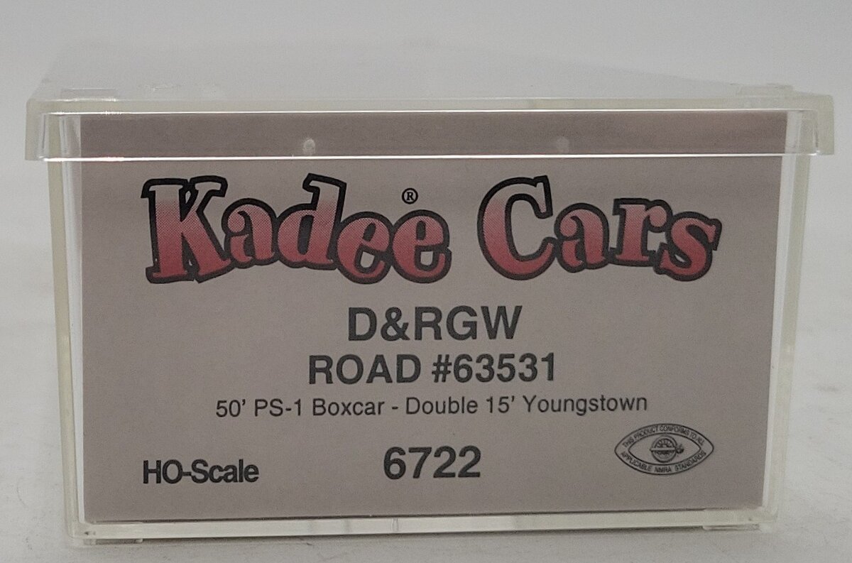 Kadee 6722 HO Scale D&RGW 50' PS-1 Boxcar #63531 LN/Box