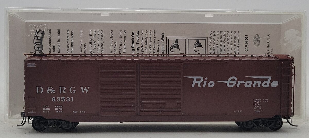 Kadee 6722 HO Scale D&RGW 50' PS-1 Boxcar #63531 LN/Box
