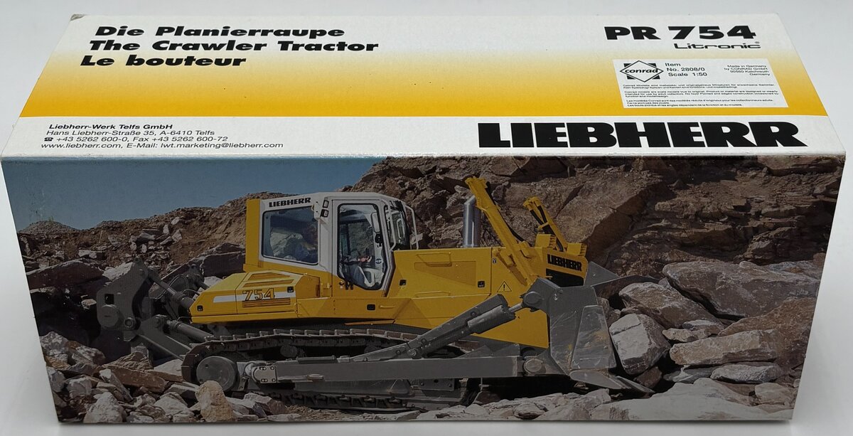 Conrad 2808 1:50 Liebherr PR 754 Crawler Tractor LN/Box